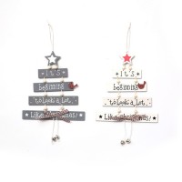 New Year Children Gifts Tree Hanging Christmas Wood Ornament Pendant