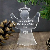 Angel Clear Acrylic Hanging Ornaments For Christmas Decoration