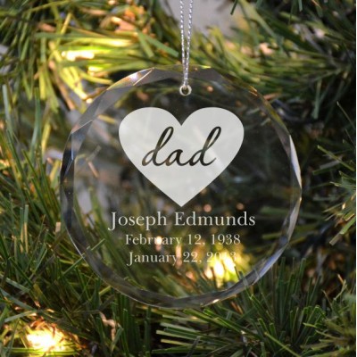 Decorative Clear Glass Hanging Ornament For 2018 Christmas