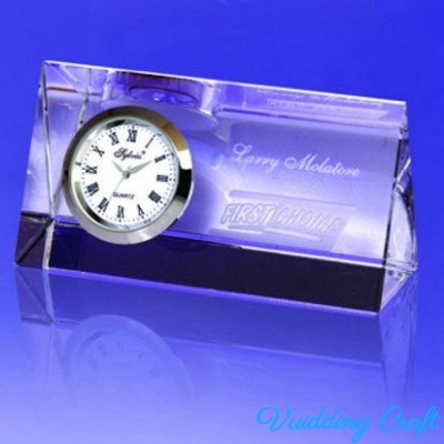 Horizontal Office Crystal Desk Clock For Students Year Gifts